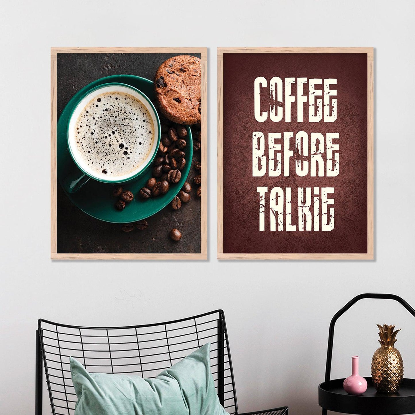 Coffee Posters with Frame for Cafe Restaurant Kitchen Wall Decor - Wall Frames for Coffee Lovers-Kotart