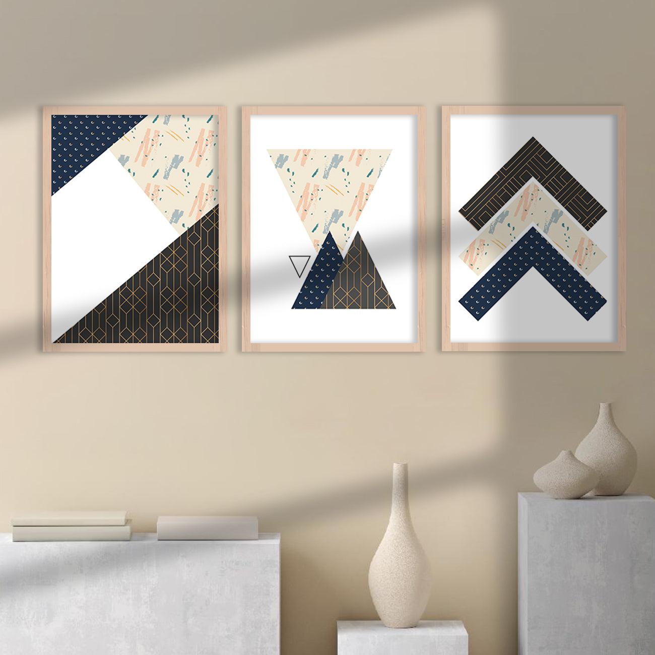 Contemporary Abstract Wall Art - Modern Geometric Art Framed Posters and Paintings-Kotart