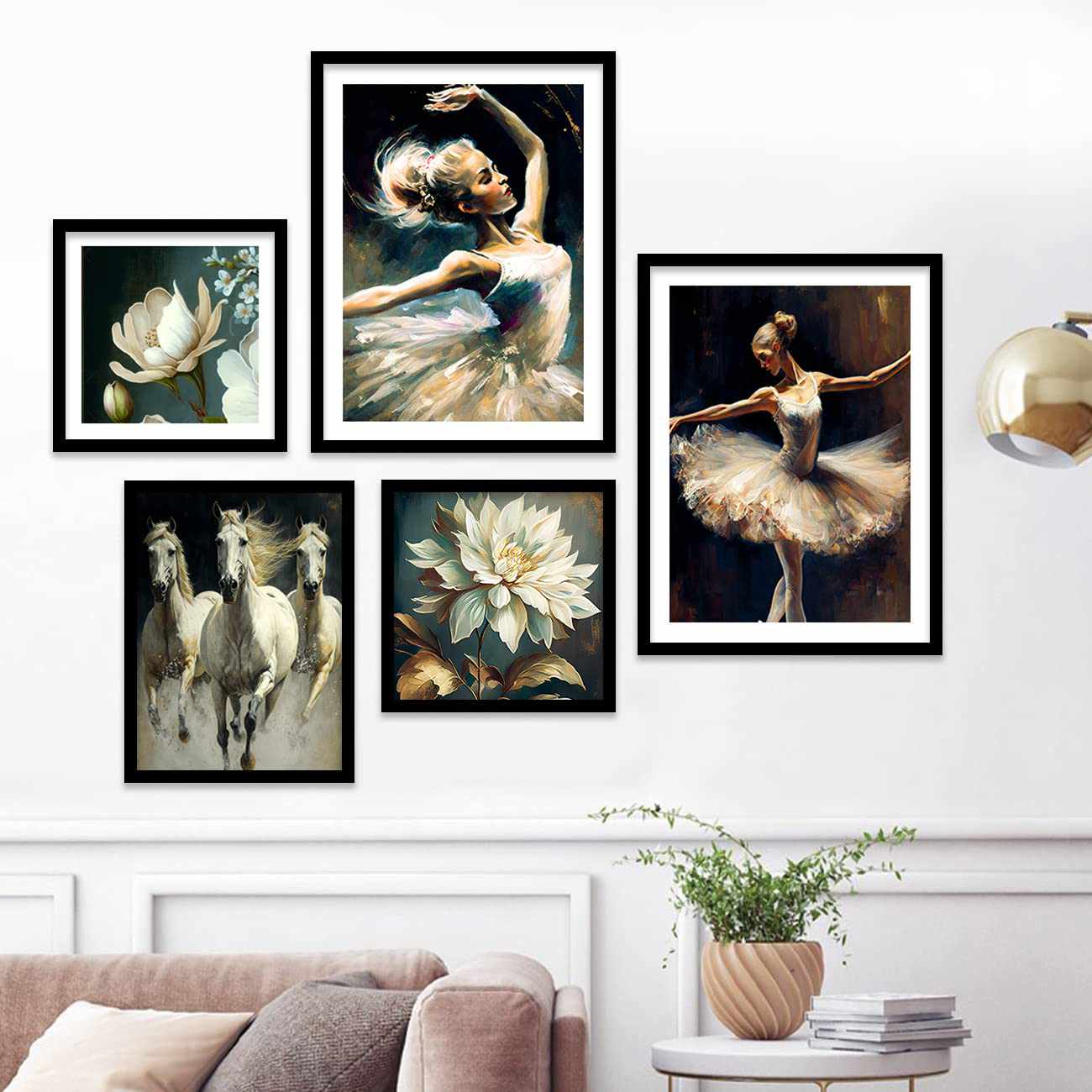 Contemporary Art Collection for Living Room : The Gallery Wall-Kotart