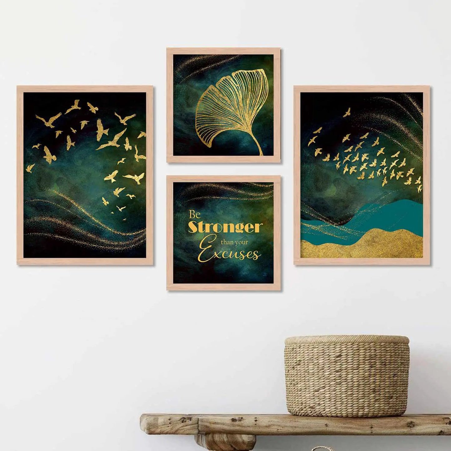 Contemporary Art Posters with Frame for Home and Living Room Wall Decor-Kotart