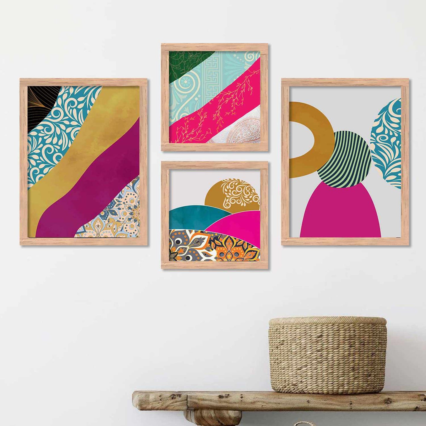 Contemporary Art Posters with Frame for Home and Living Room Wall Decor-Kotart