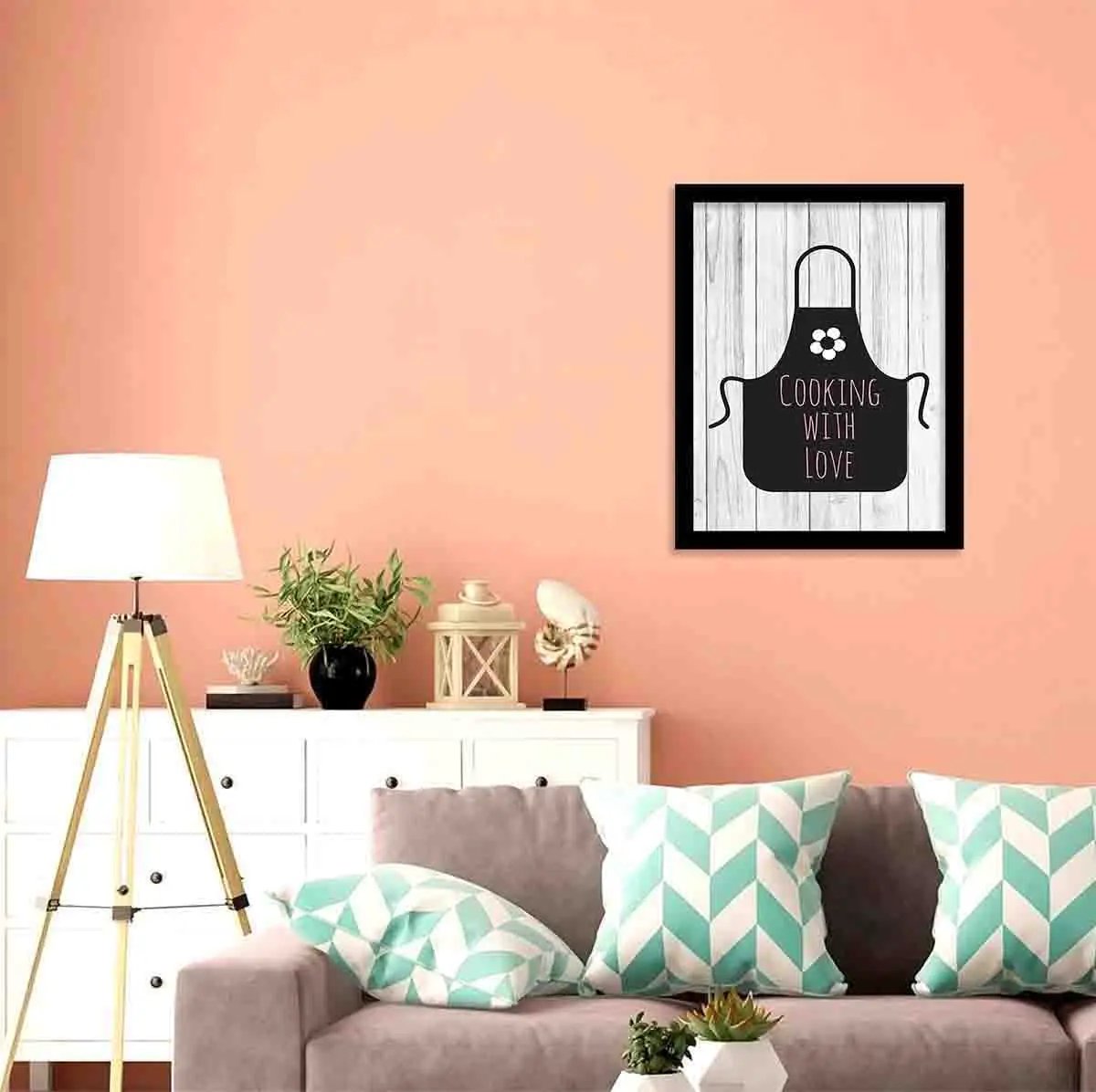 Cooking With Love Quotes Wall Posters with Frame-Kotart