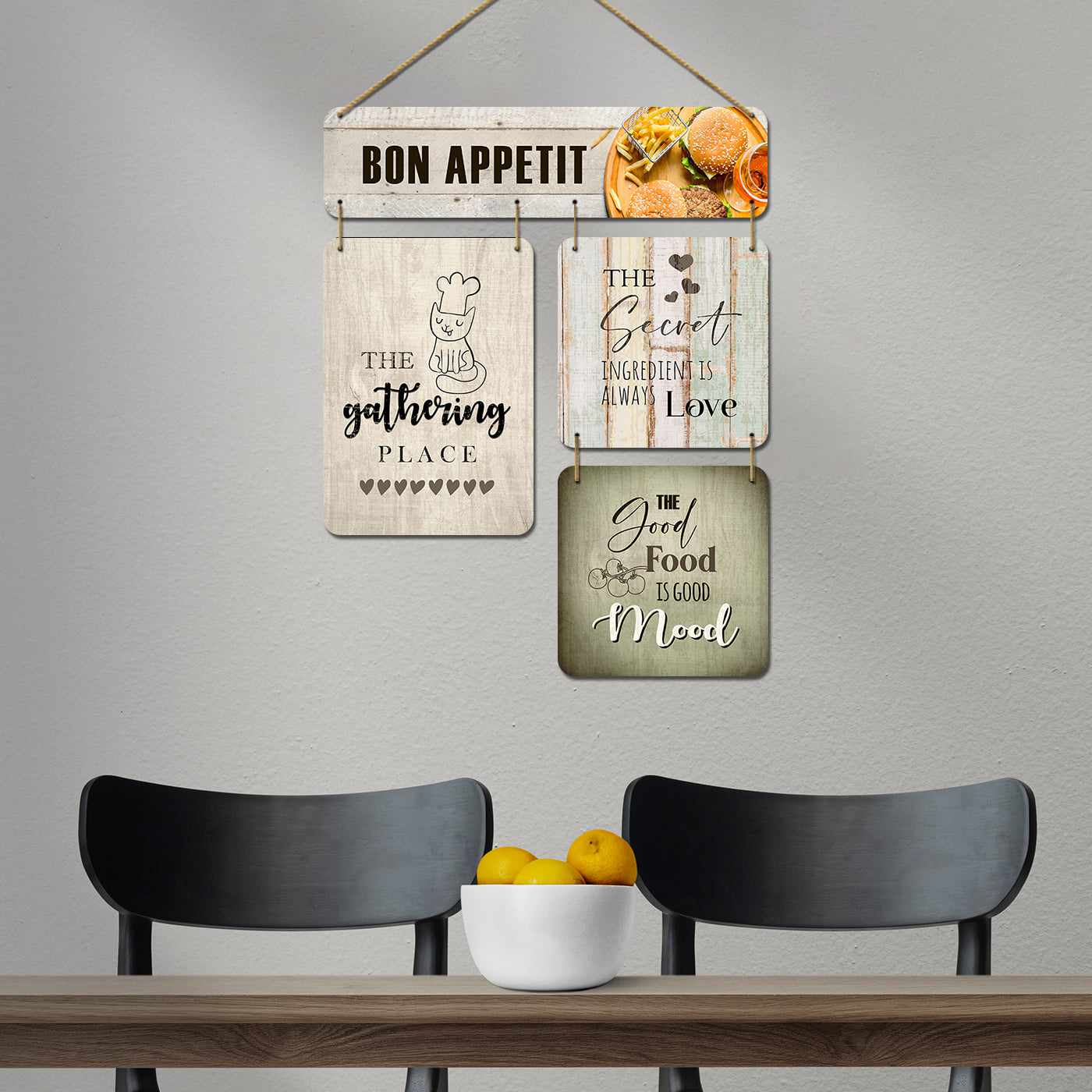 Cooking with Love MDF Wood Wall Hanging for a Heartwarming Kitchen - Kitchen Wall Decor-Kotart