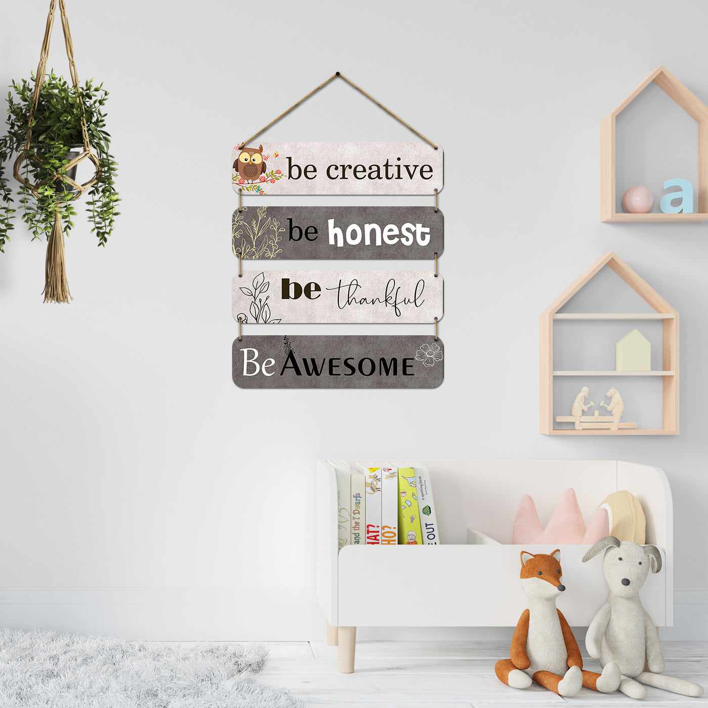 Cute Quotes MDF Wall Hangings for Living Room Bedroom Kids Room Entryway Wall Decor-Kotart