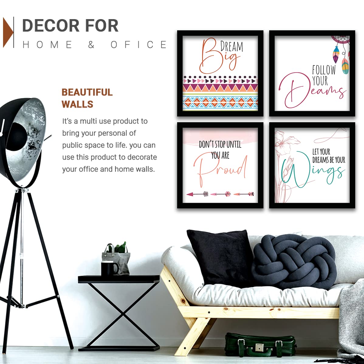 Elevate Your Space: Framed Quotes Posters-Kotart