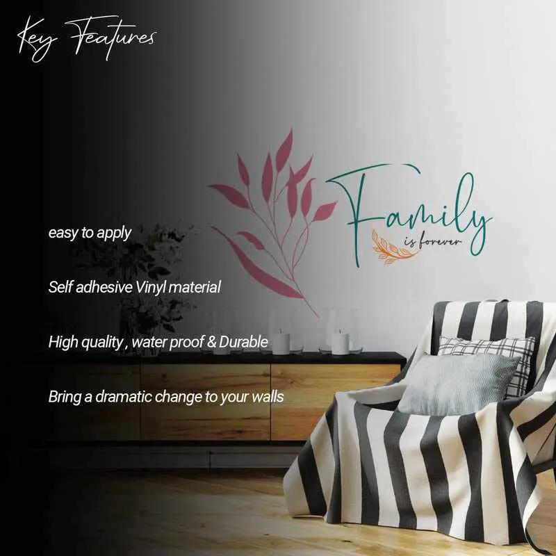 Family Quotes Wall Decals for Home and Living Room Decor-Kotart