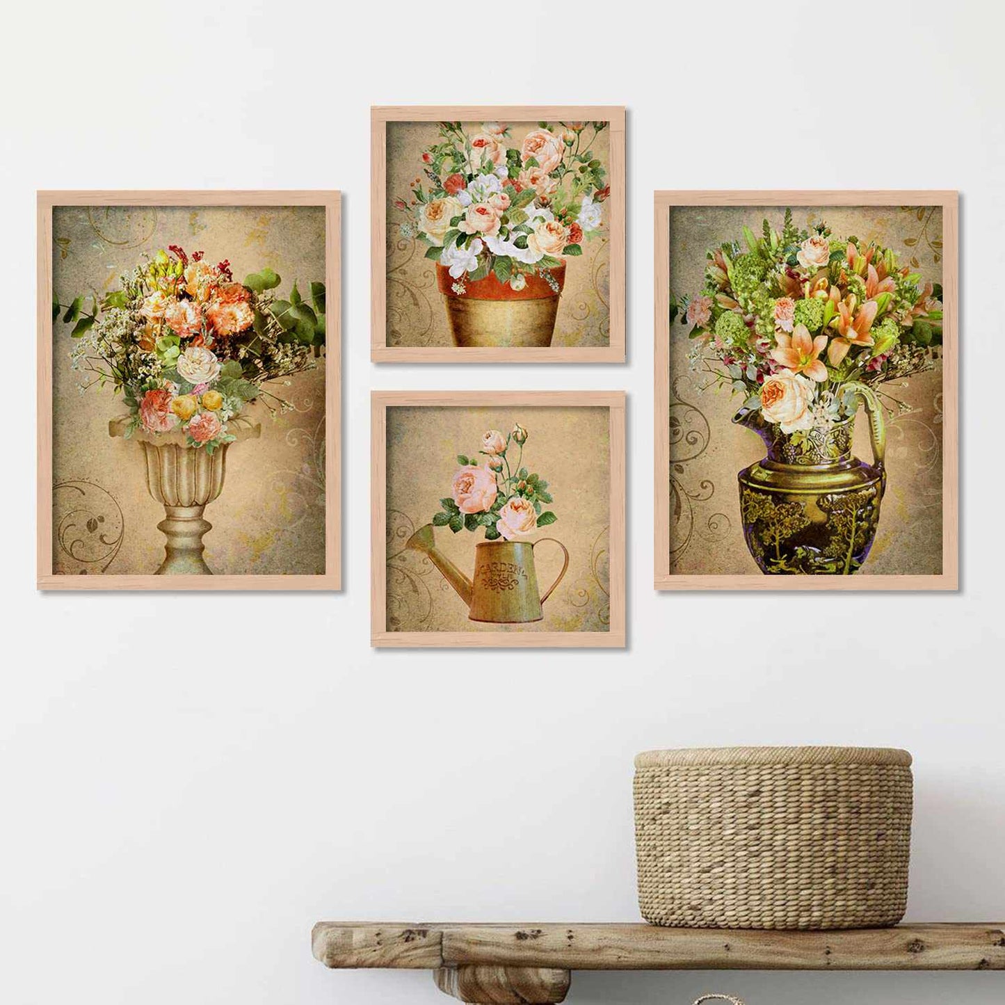 Floral Fascination III - Floral Theme Art Prints with Frame-Kotart