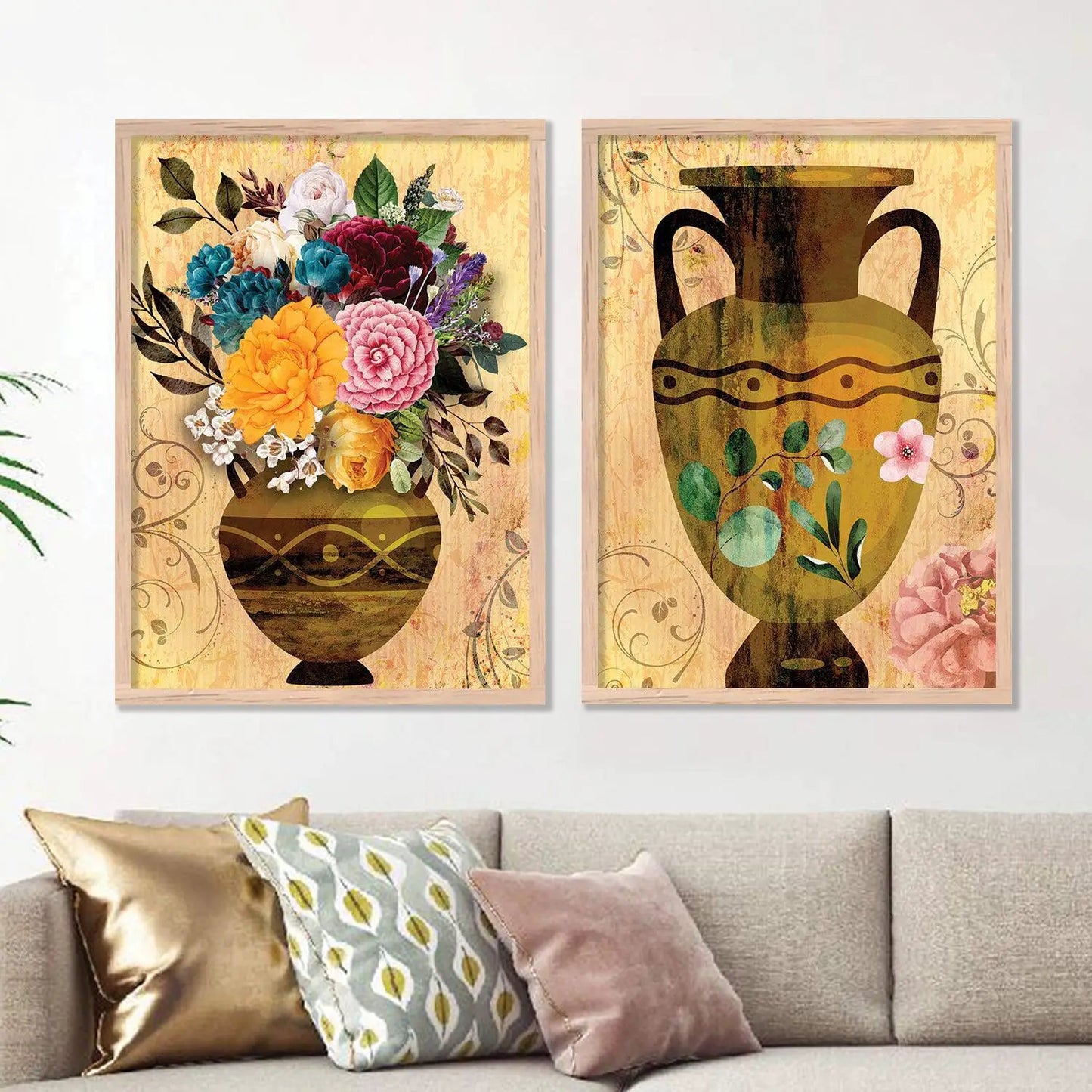 Floral Fortune - Modern Art Wall Frames-Kotart
