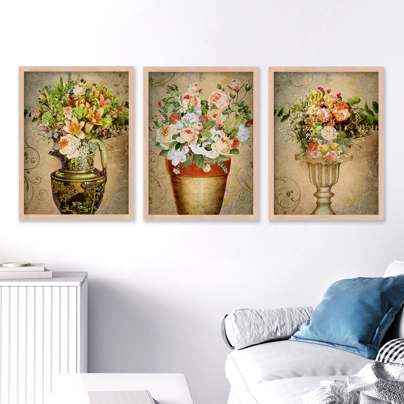 Floral Freedom - Floral Theme Abstract Art Prints for Bedroom Decor-Kotart