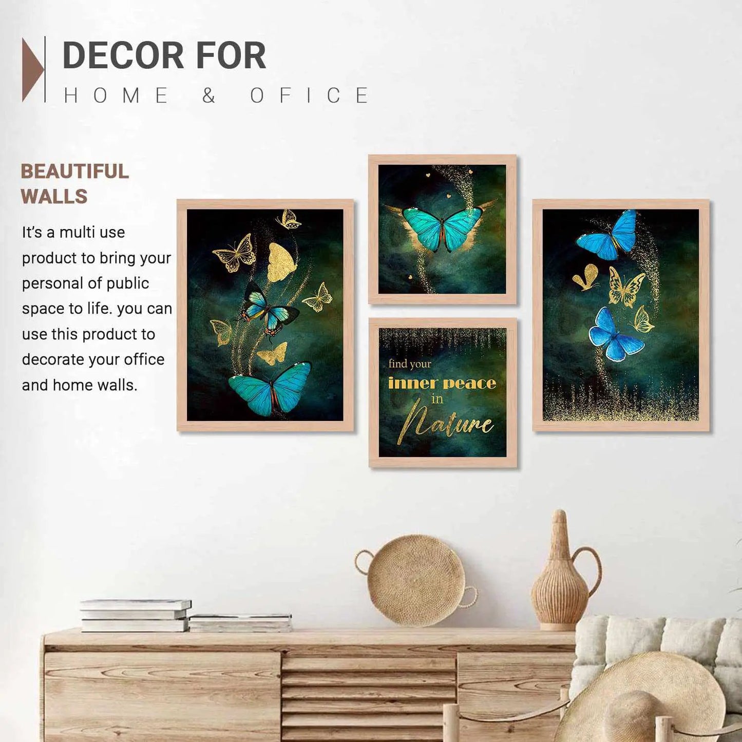 Framed Abstract Wall Art for Living Room and Home Decor-Kotart