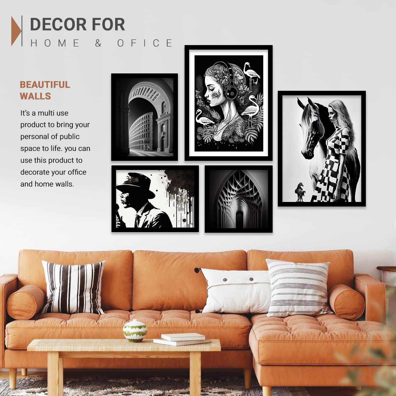 Framed Gallery Wall Art: Modern Abstract Prints-Kotart