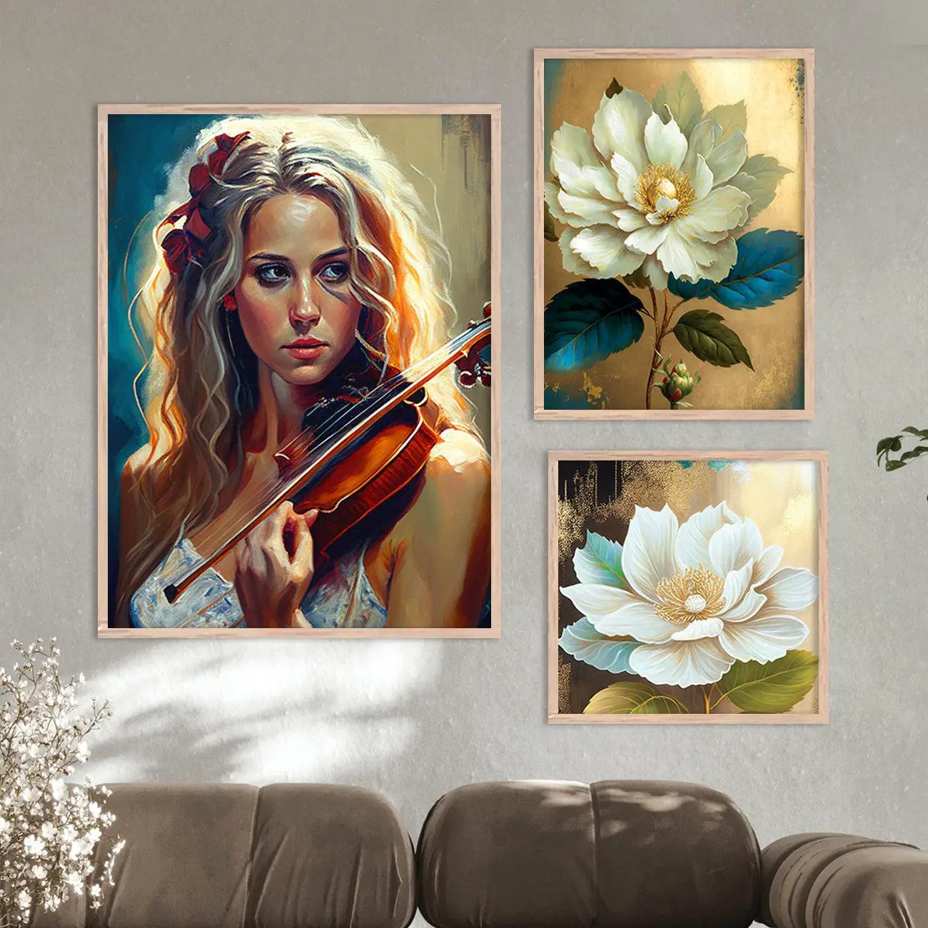 Framed Modern Floral Abstracts: Nature-Inspired Gallery Wall Art-Kotart