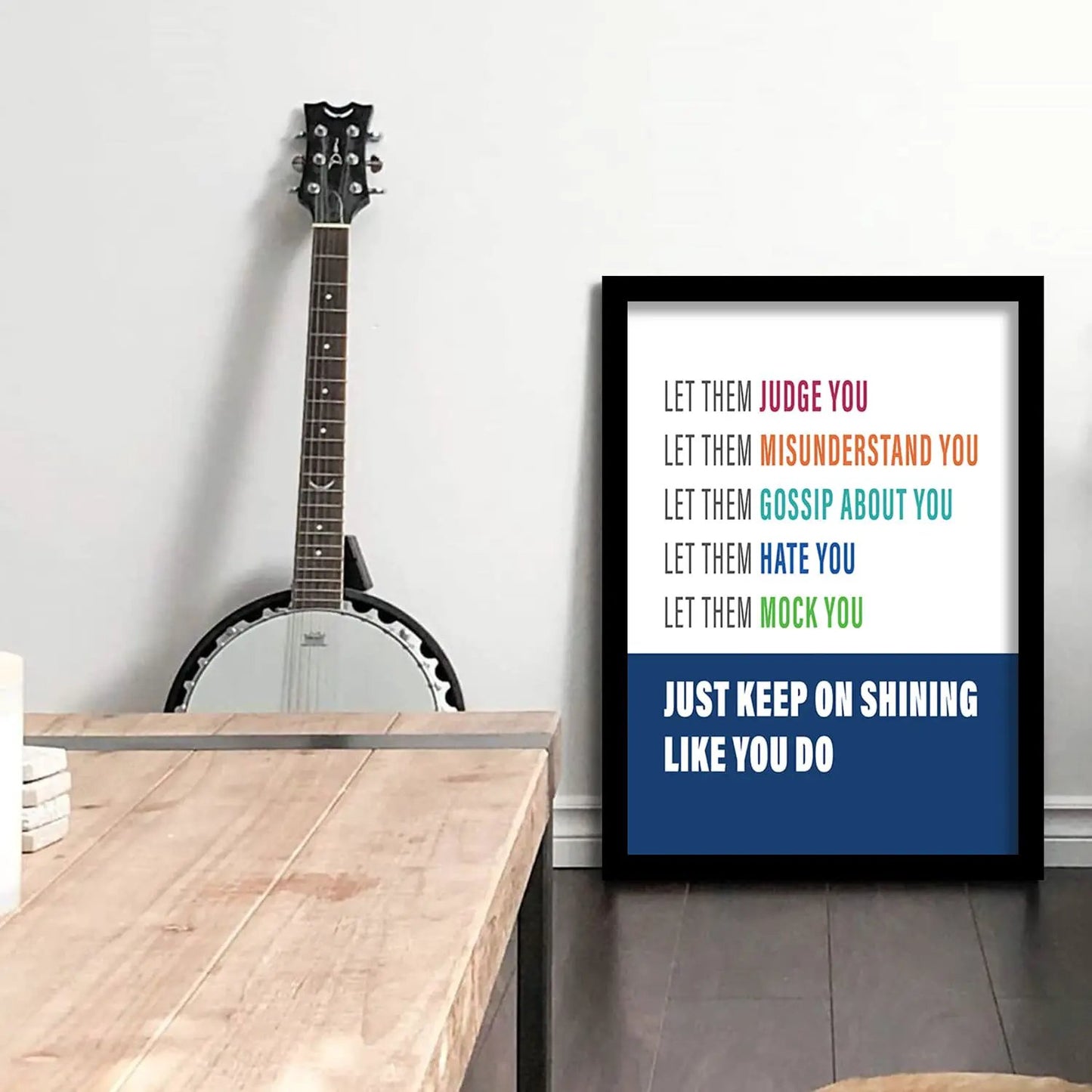 Framed Motivational Quotes Posters for Wall Decor-Kotart