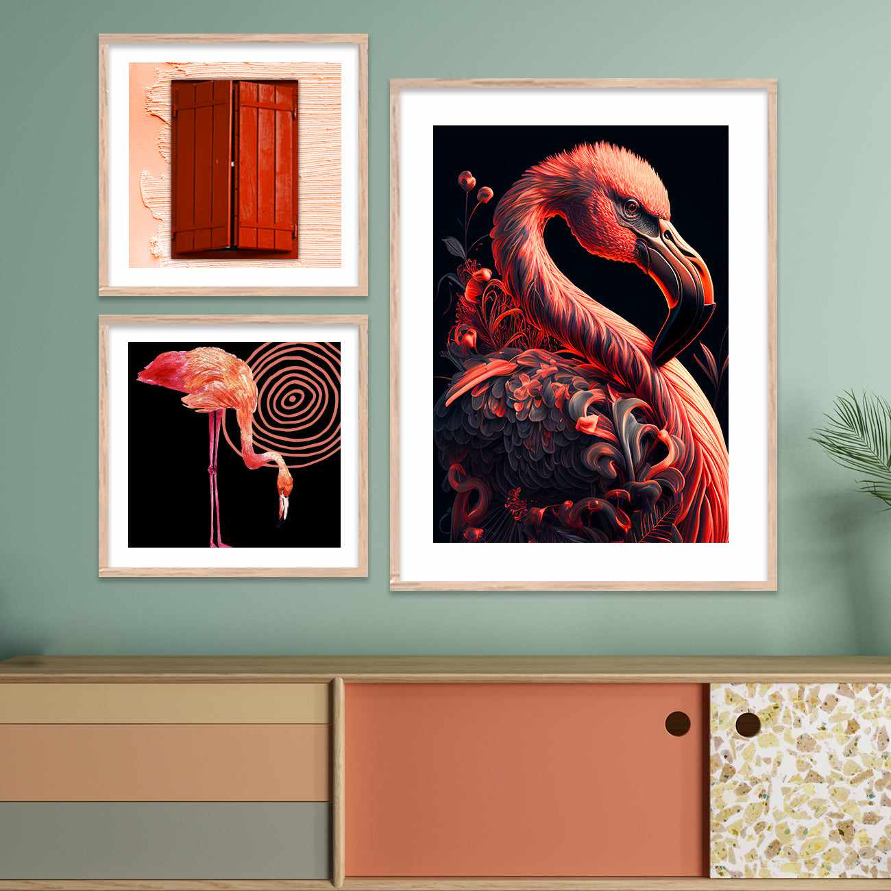 Framed Nature Inspired Modern Abstracts for Gallery Wall , Home , Living Room Wall Decor-Kotart