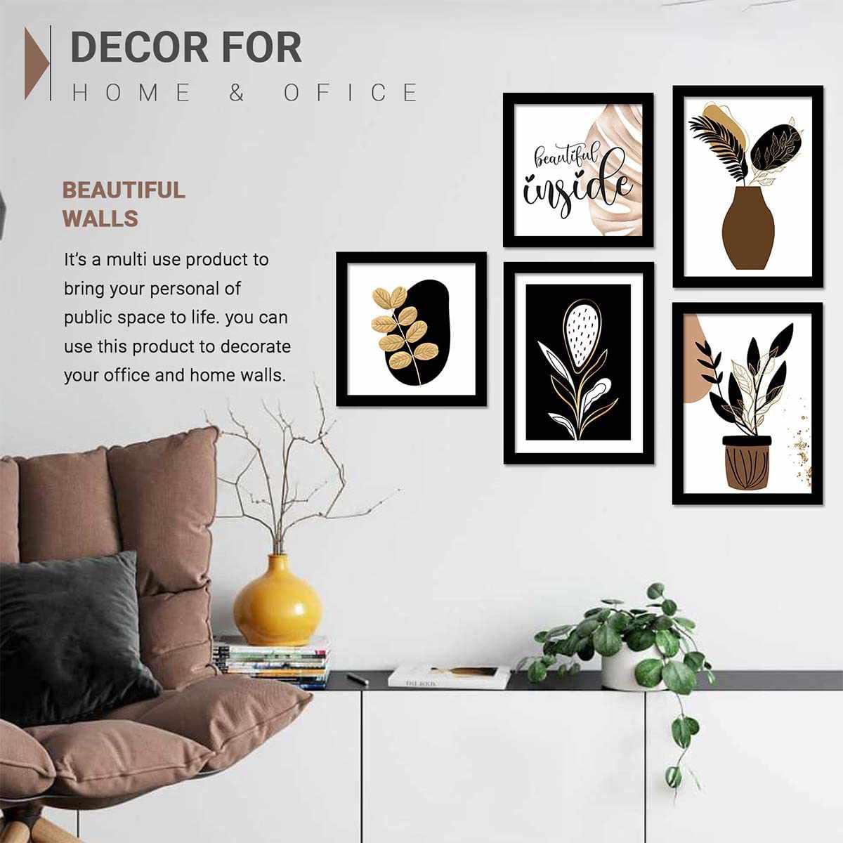 Framed Nature Theme Modern Art : Gallery Wall Art for Wall Decor-Kotart