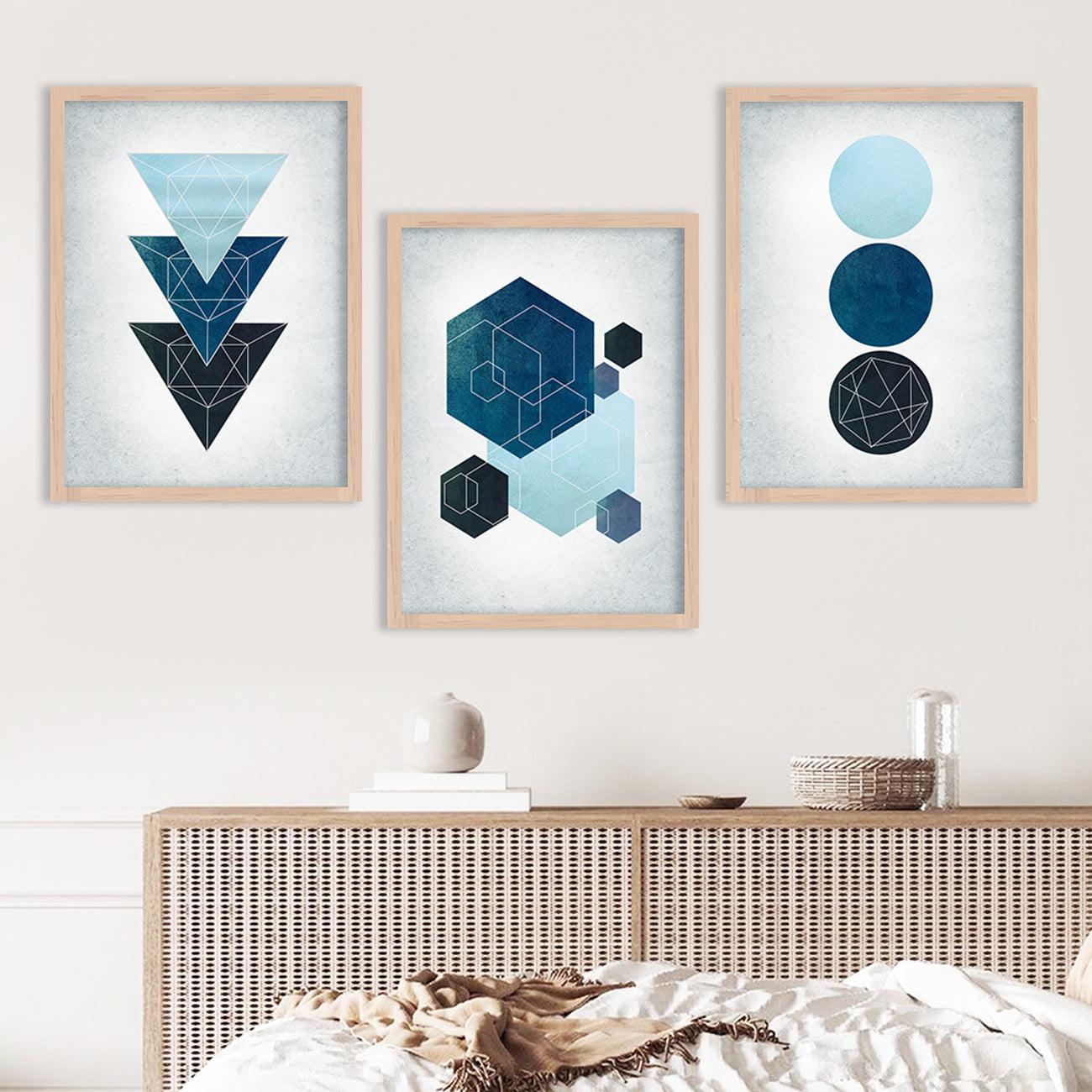 Framed Wall Posters / Paintings for Bedroom with Frame : Geometric Art-Kotart