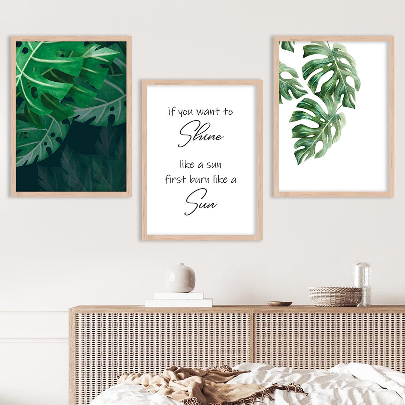 Green Nature Inspired Framed Wall Posters with Frame-Kotart