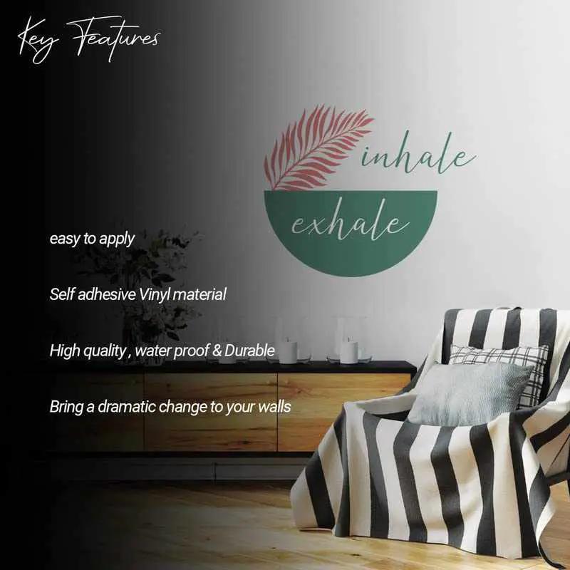 Inhale Exhale Vinyl Wall Decals for Home and Yoga Studio Wall Decor-Kotart