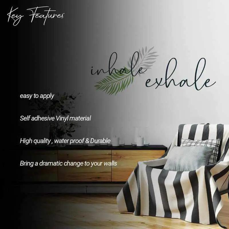 Inhale Exhale Wall Stickers for Living Room Home Decor-Kotart
