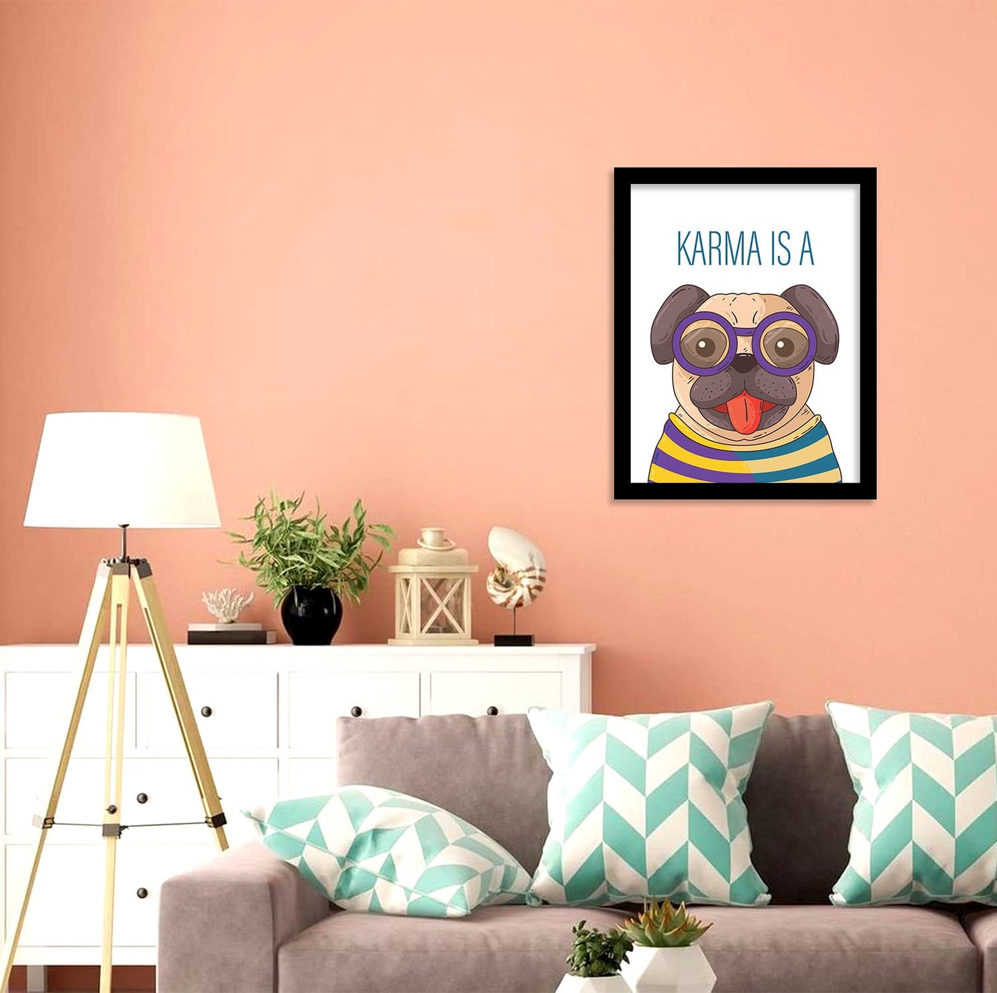Karma Quotes Wall Posters with Frame for Home and Office Decor-Kotart