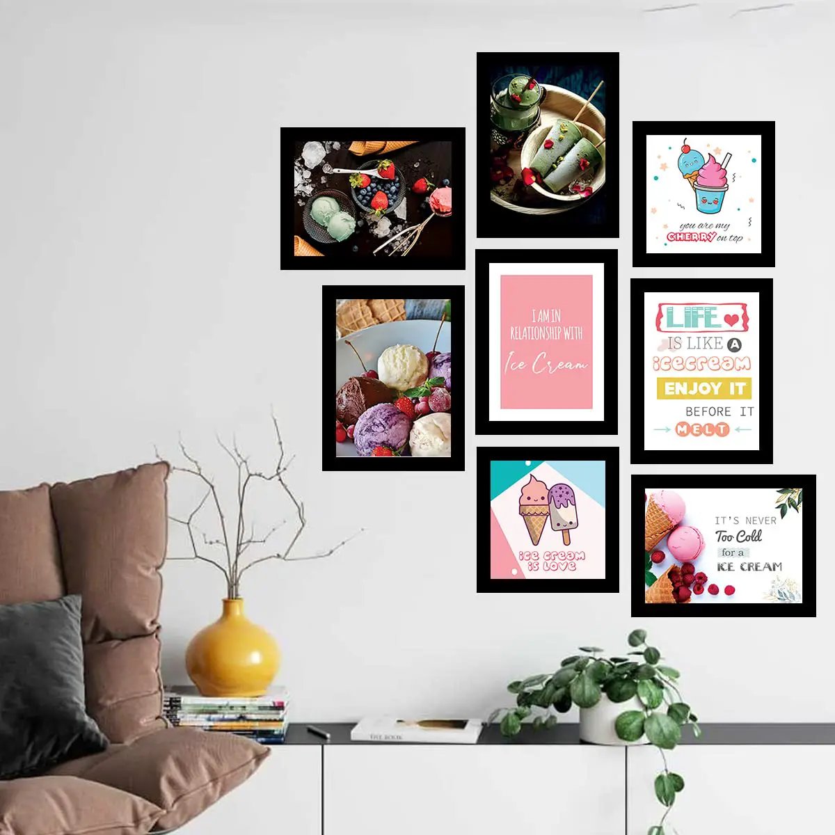 Kitchen Quotes Framed Wall Posters with Frame-Kotart