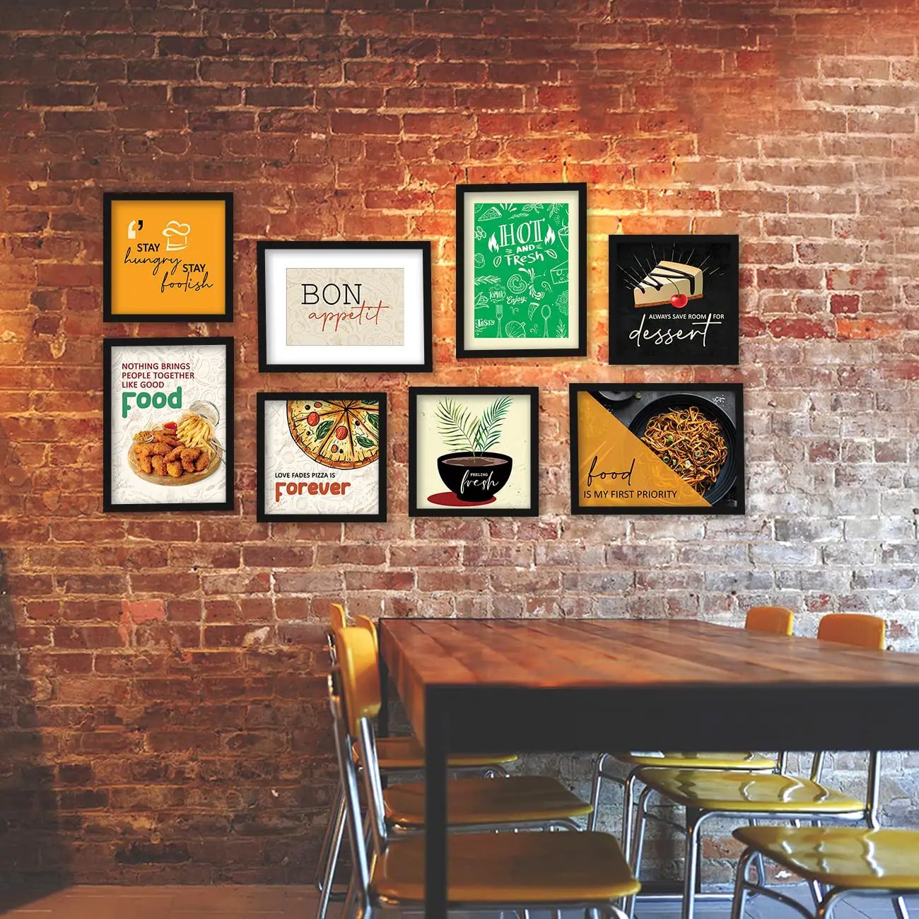 Kitchen / Restaurant Gallery Wall - Set of 8-Kotart