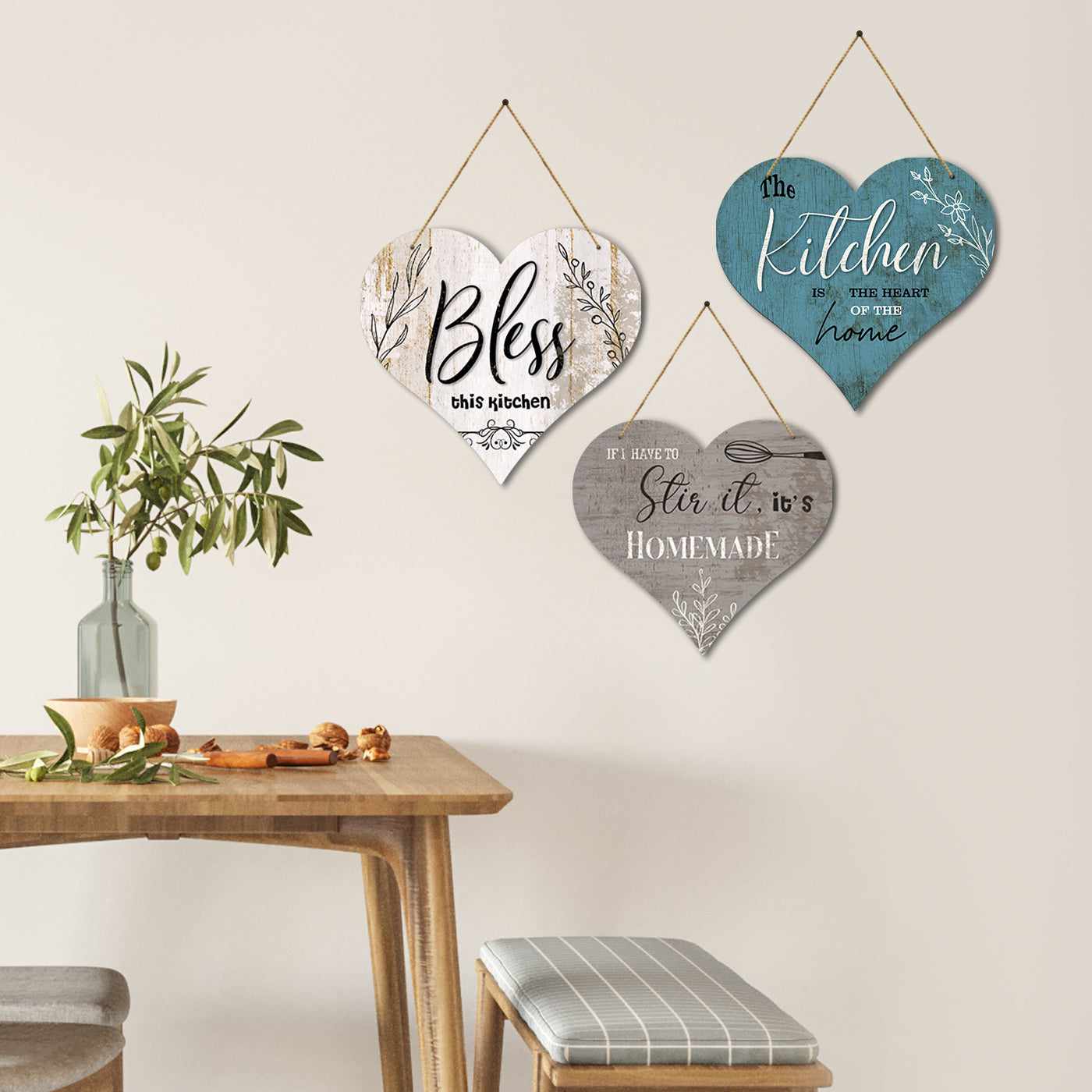 Kitchen Sign MDF Wood Wall Hanging for Kitchen and Restaurant Wall Decor-Kotart