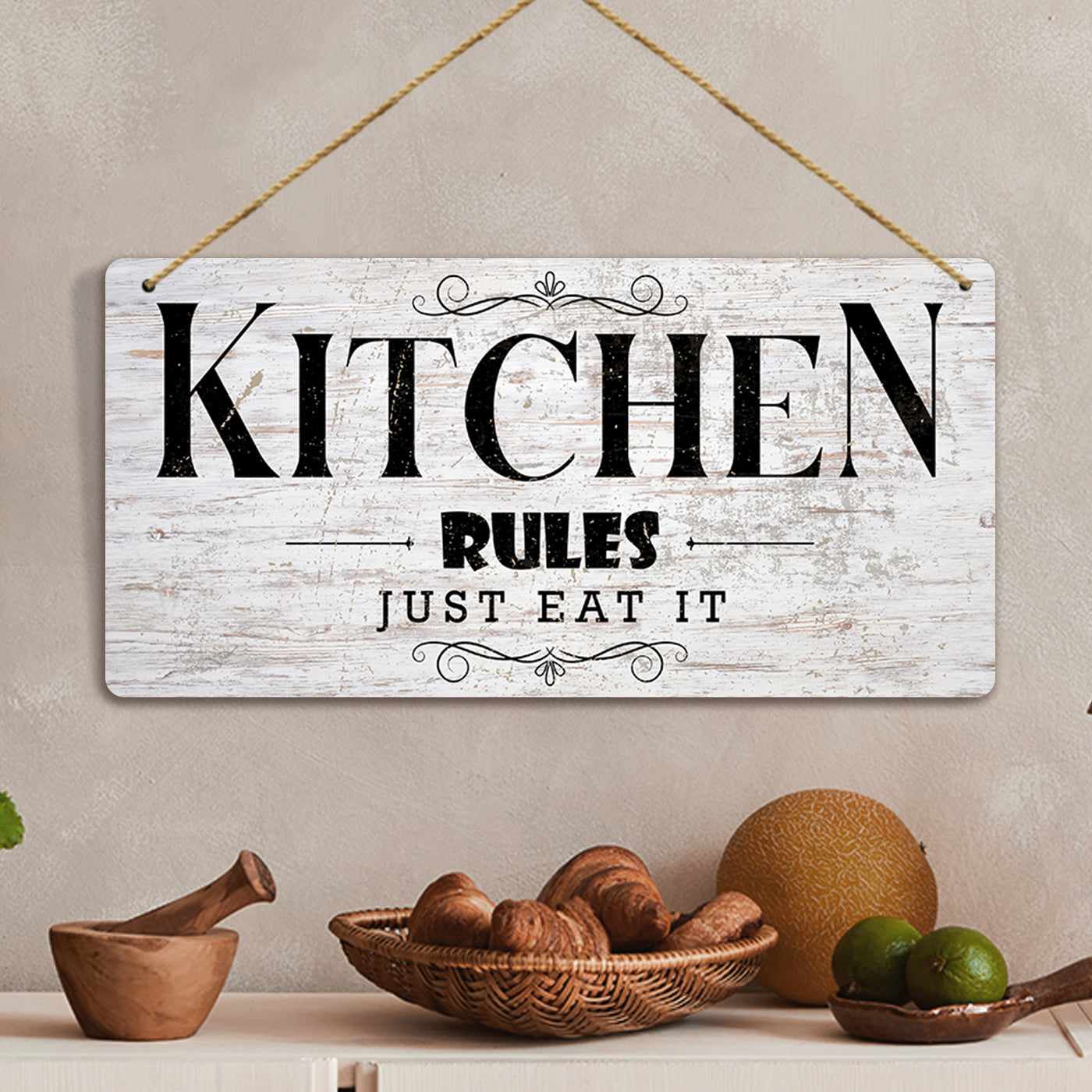 Kitchen Sign MDF Wood Wall Hanging for Kitchen and Restaurant Wall Dec -  Kotart