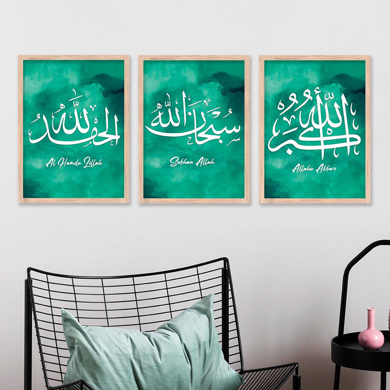 Kotart Religious Wall Paintings - Modern Art Wall Paintings for Living Room ( 11 inch x 14 inch, Framed ,Multicolor) Set of 3-Kotart