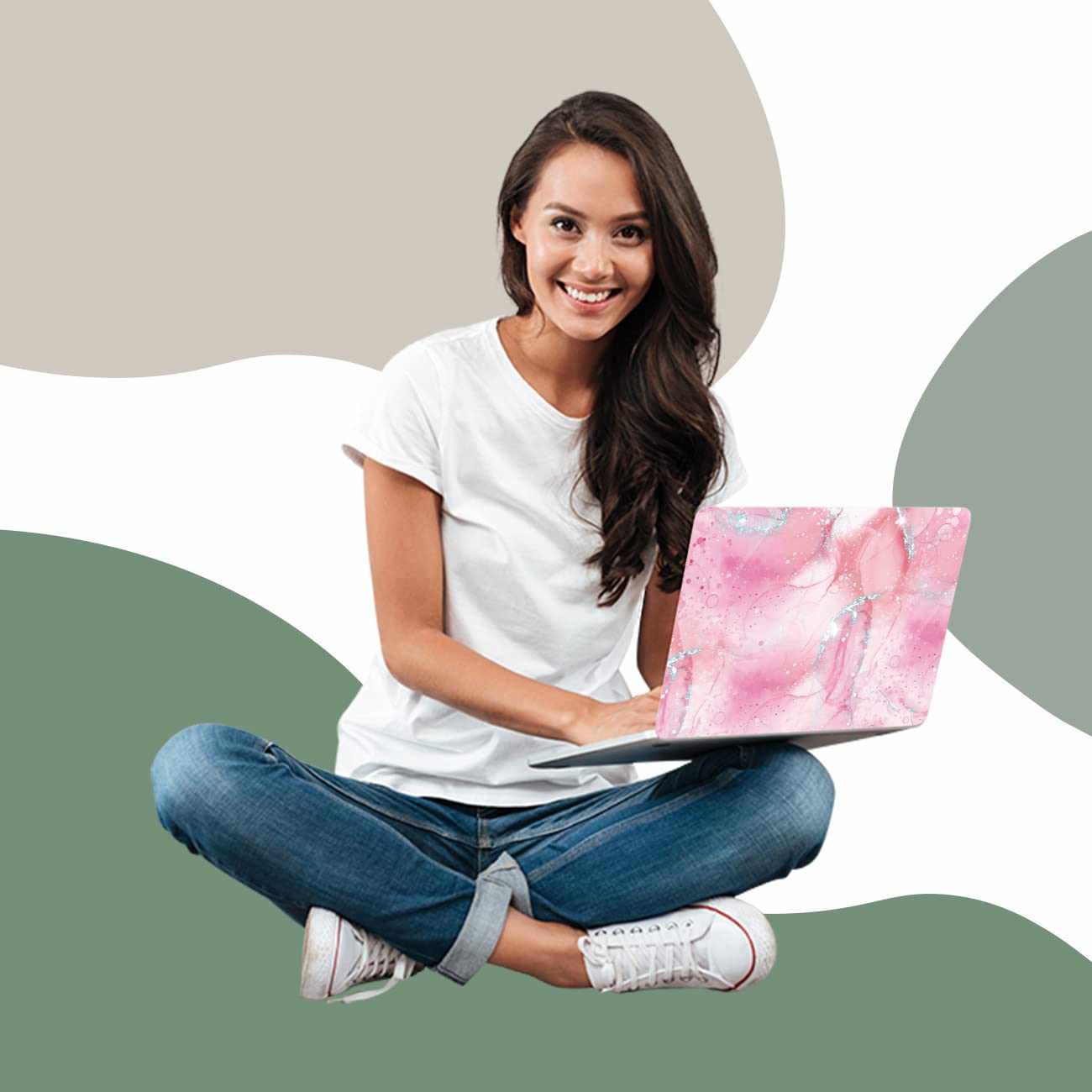 Kotart Self Adhesive Graphic Printed Vinyl Laptop Decals for All Laptops Upto 15.6 inch - Colorful Graphic Printed Laptop Skins / Stickers for HP Apple Acer Asus Dell LG and All Laptops-Kotart