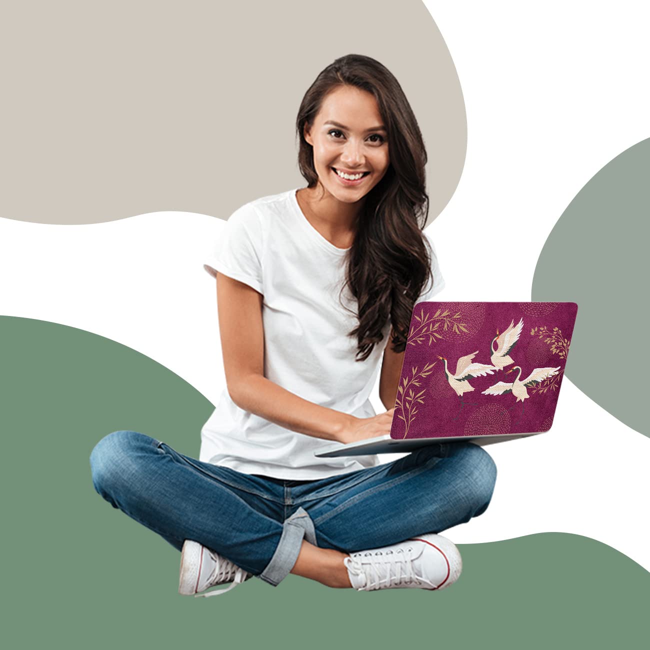 Kotart Self Adhesive Nature Inspired Vinyl Laptop Decals / Skins for All Laptops Upto 15.6 inch - Graphic Printed Laptop Skins / Sticker for HP Apple Acer Asus Dell LG Lenovo and All Laptops-Kotart