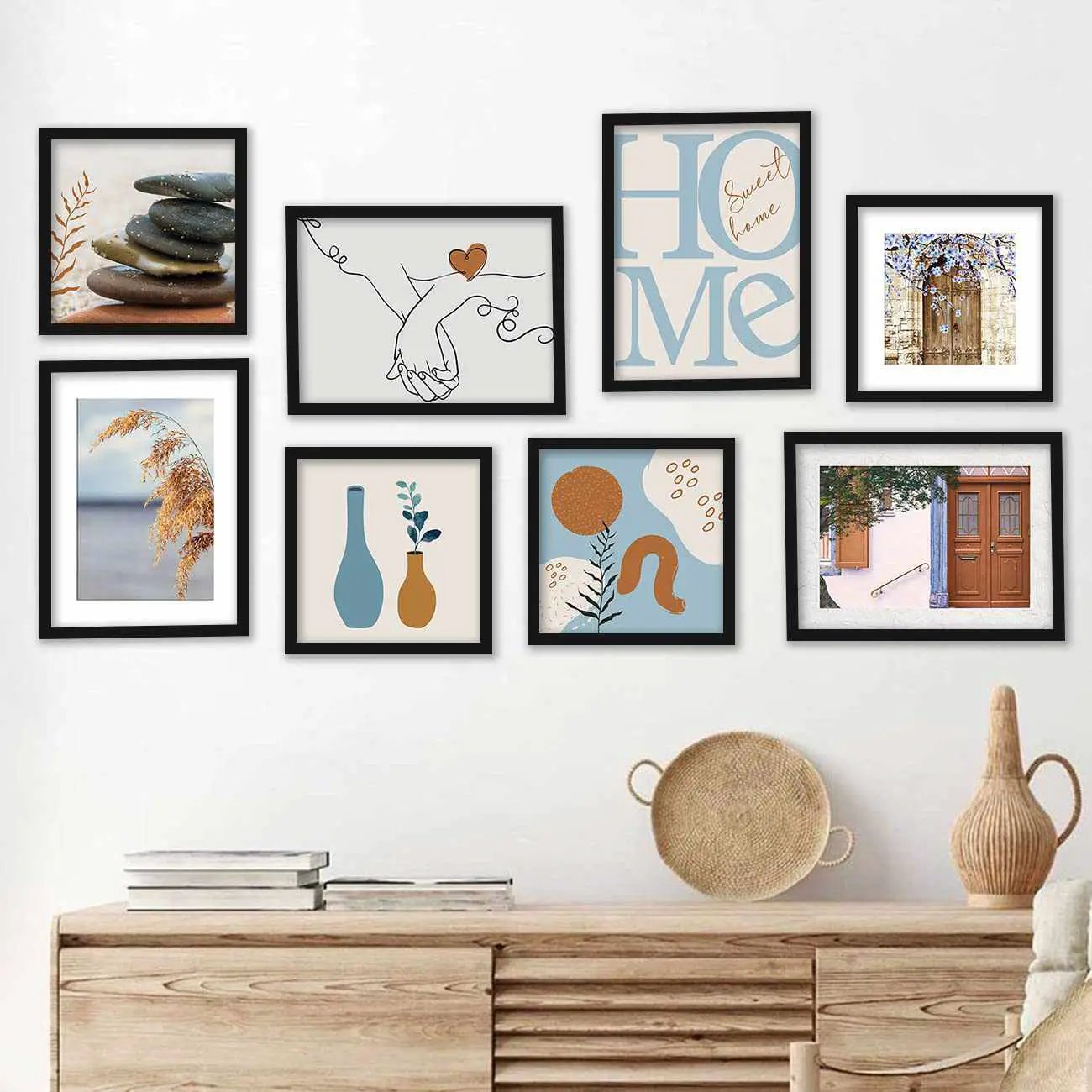 Minimal Art Wall Decor Framed Paintings for Bedroom Living Room-Kotart