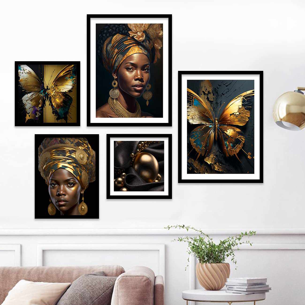 Modern Abstract Prints : Wall Art Decor Combo for Gallery Wall-Kotart