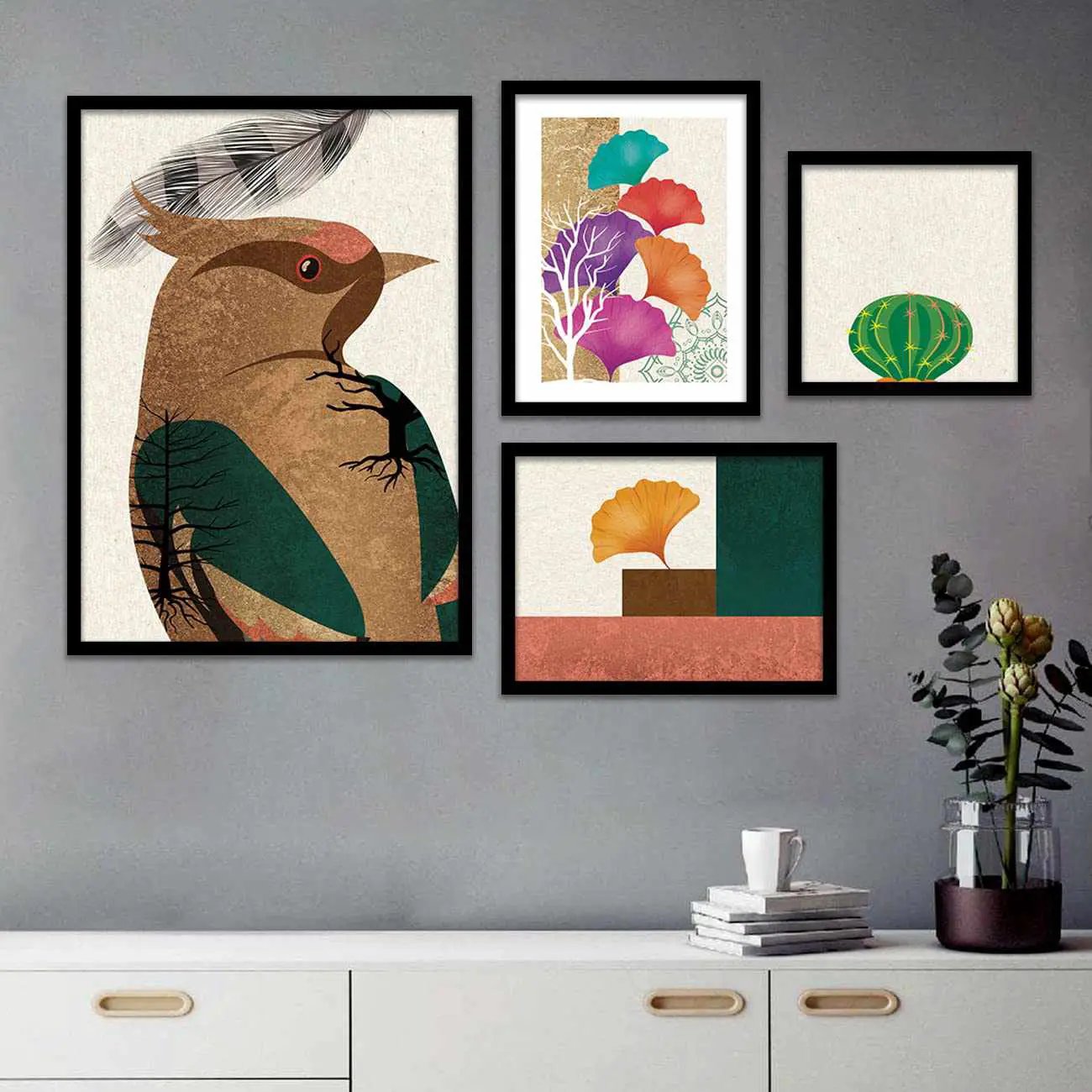 Modern Art Wall Decor Framed Prints for Bedroom Room Living Room – Kotart