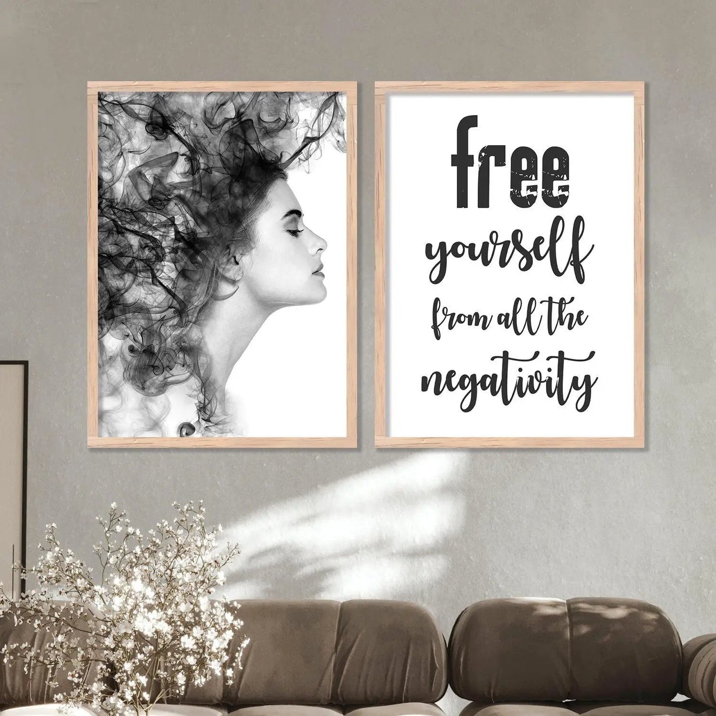 Modern Motivational Quotes Wall Posters with Frame for Home Wall Decor-Kotart