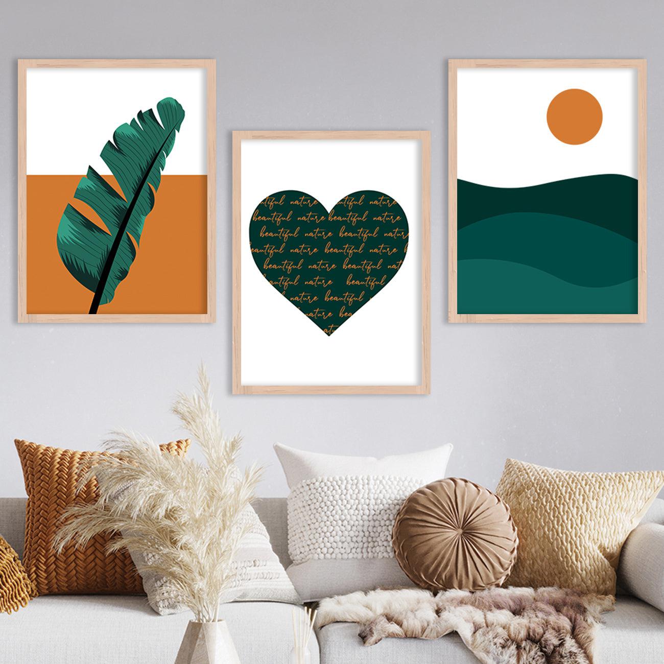 Modern Nature Inspired Art Framed Wall Posters with Frame-Kotart