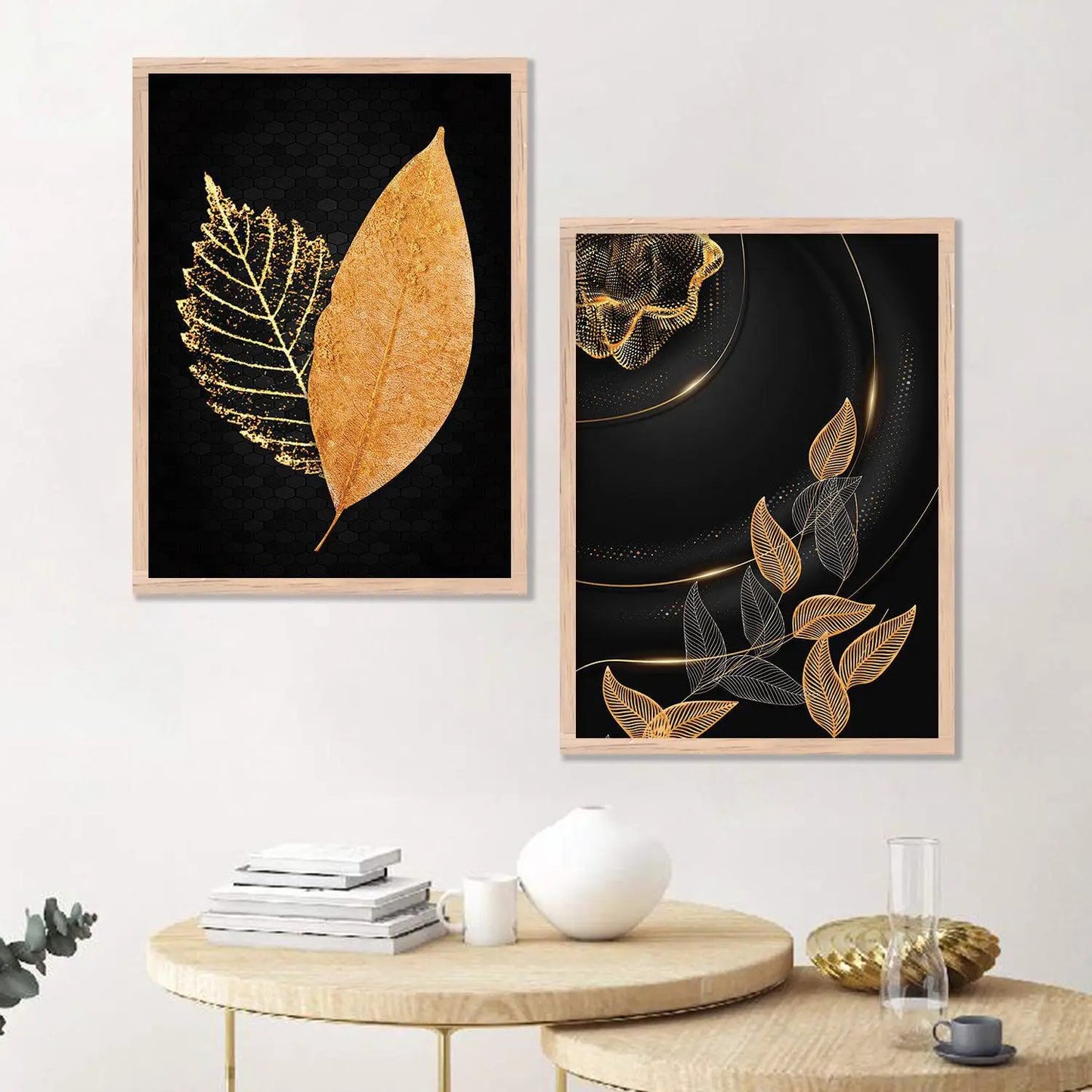 Nature Inspired Wall Art Framed Painting for Wall Decoration : Luxury Golden Desire-Kotart
