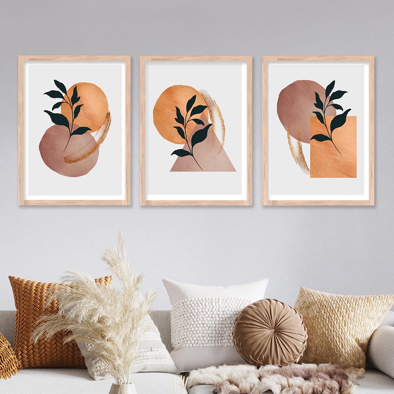 Nature Inspired Wall Arts for Living Room Wall Decor : Orange-Kotart