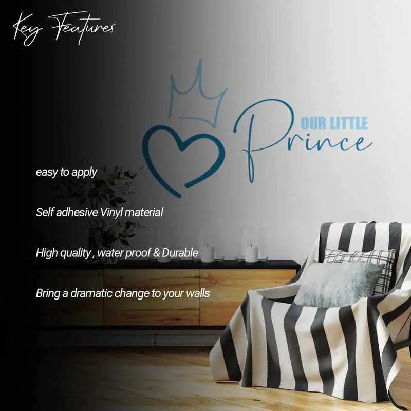 Our Little Prince HD Printed Vinyl Wall Stickers / Decals for Kids Room Wall Decor by Kotart store