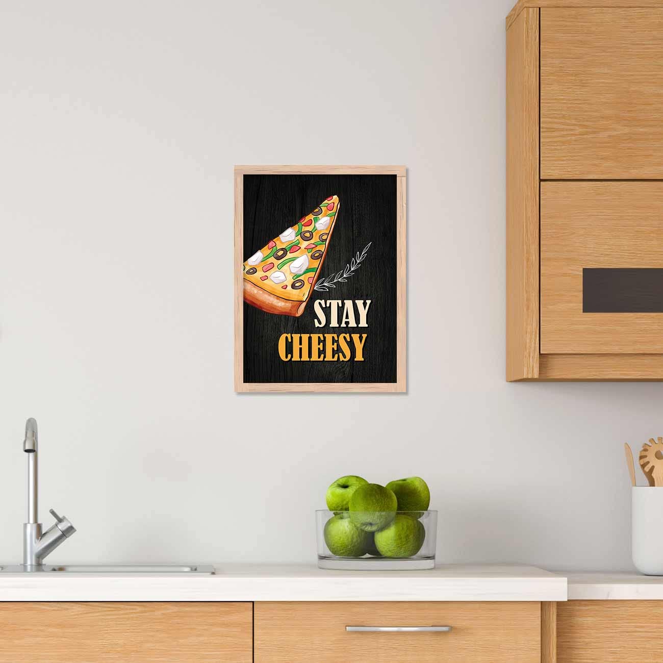 Pizza Poster with Frame for Foodies-Kotart