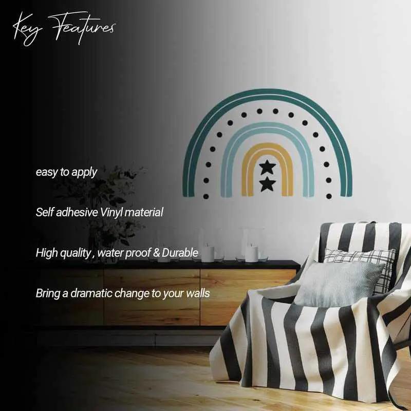 Rainbow Printed Vinyl Wall Stickers / Decals by Kotart store