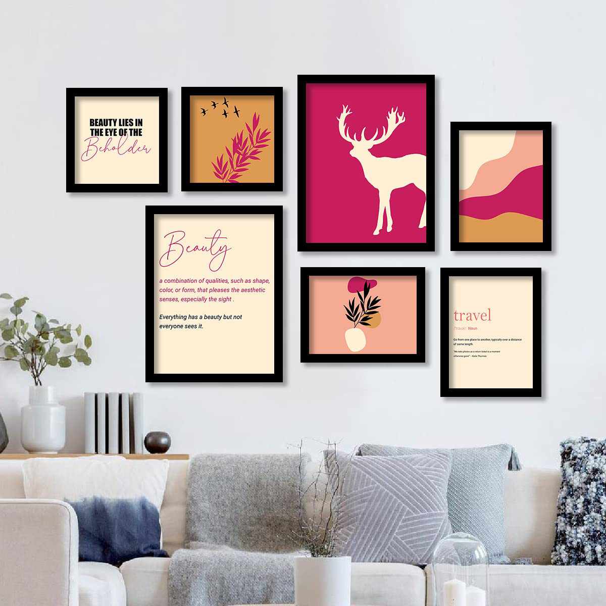 Stylish Gallery Wall Art Combination with Modern Prints-Kotart