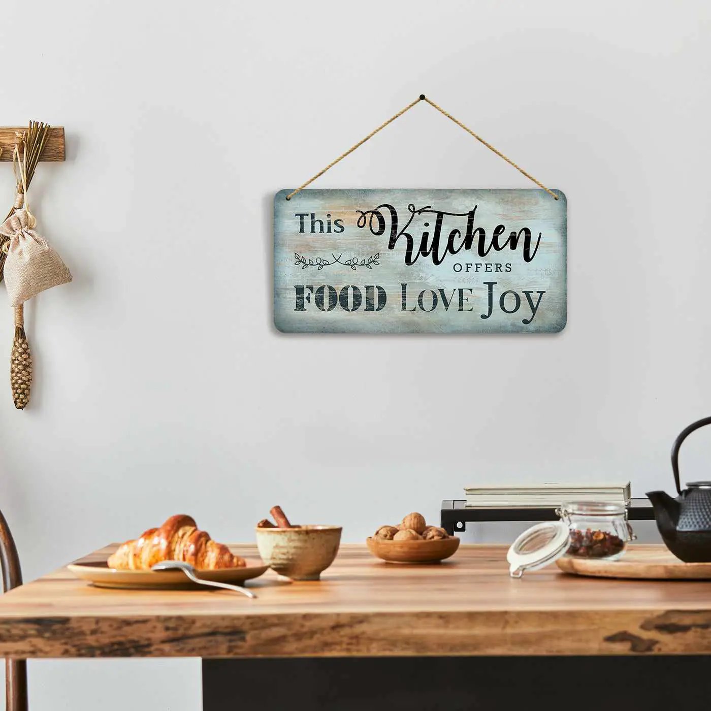 The Kitchen Quotes MDF Wood Wall Hanging for Kitchen and Restaurant Wall Decor - Kitchen Wooden Wall Decor Vintage Wooden Sign-Kotart