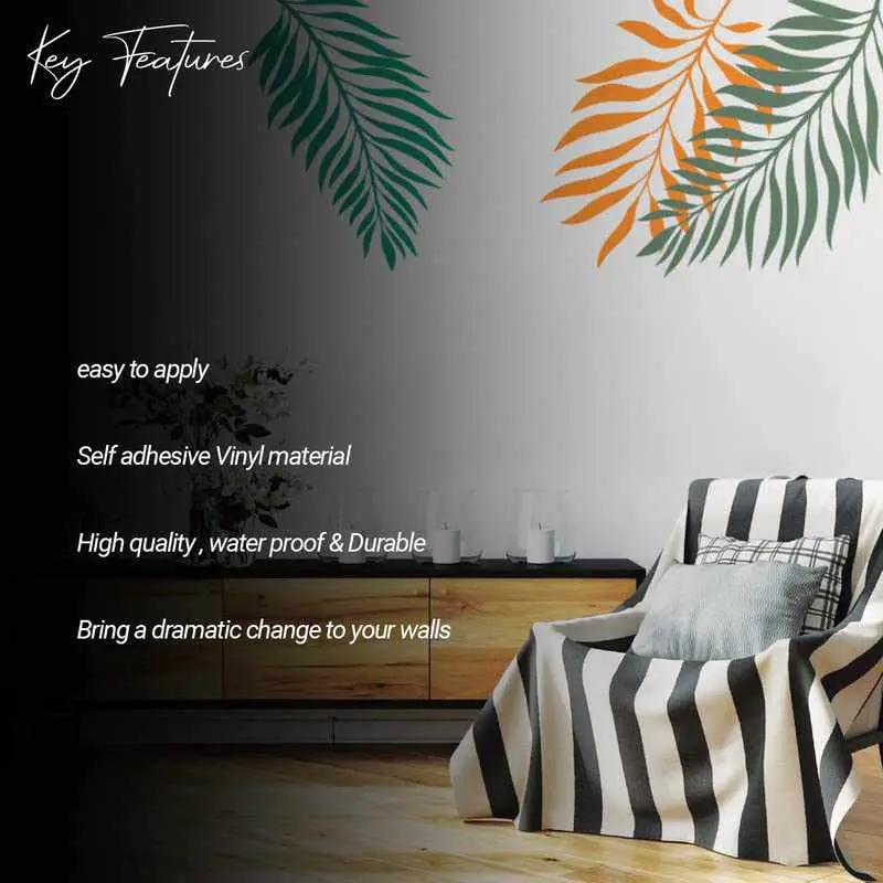 Vibrant Leafs Wall Stickers for Home Decor-Kotart
