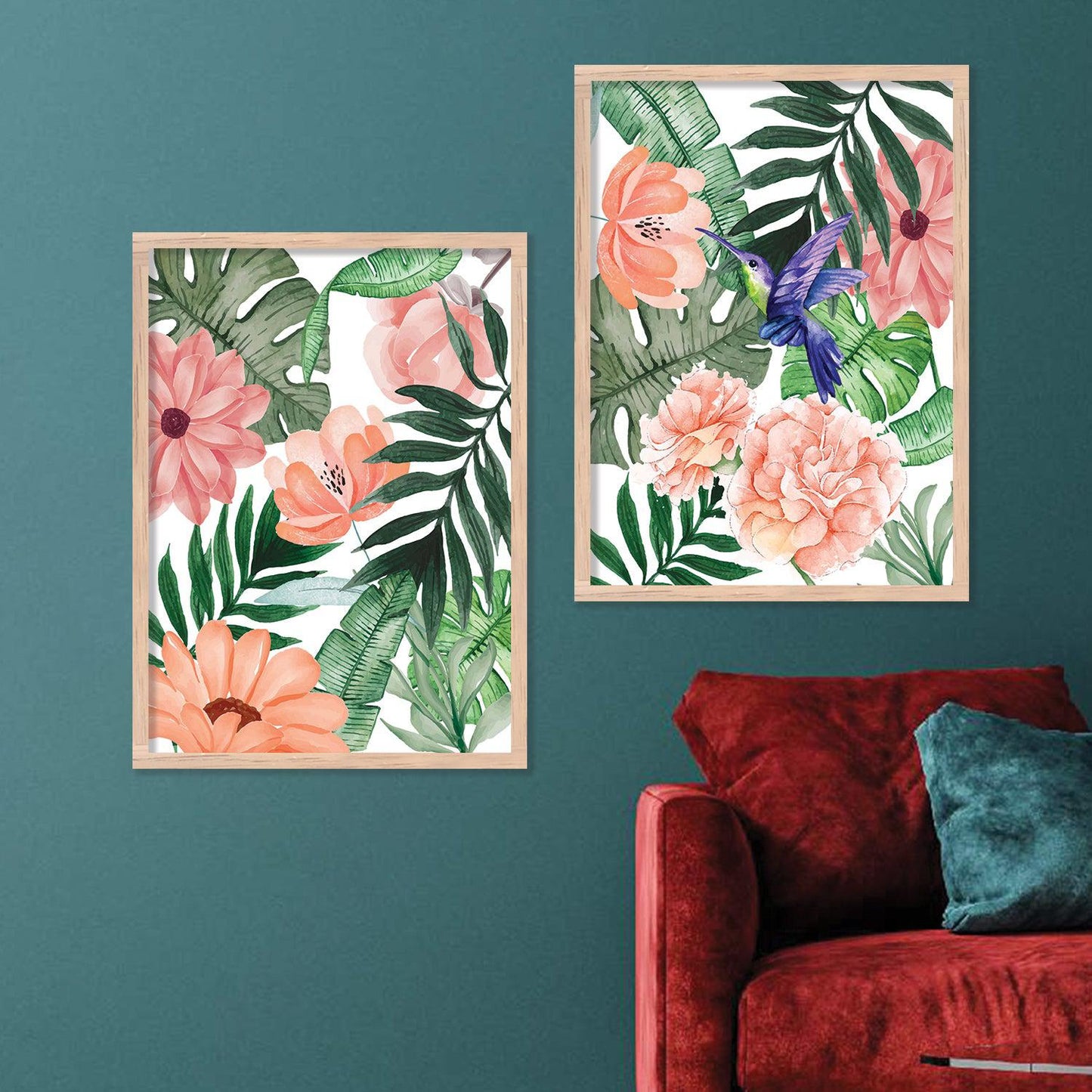 Vibrant floral fantasies Magic - Nature Inspired Modern Art Framed Prints for Wall Decor-Kotart