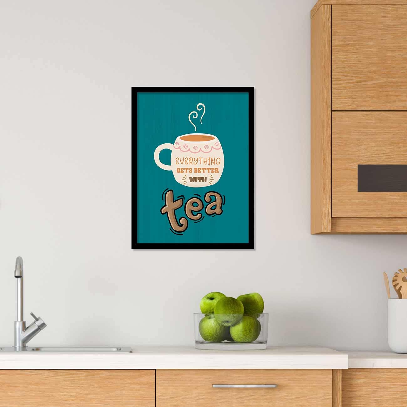 Wall Poster with Frame for Tea Lovers-Kotart
