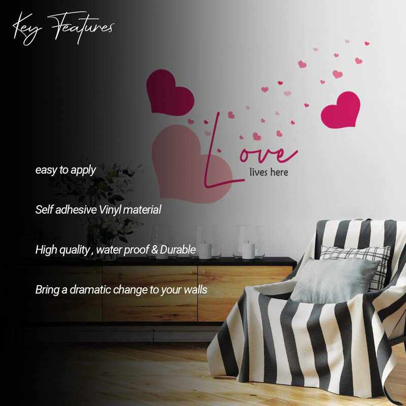 Where Love Lives Wall Stickers / Decals for Room and Home Decor-Kotart