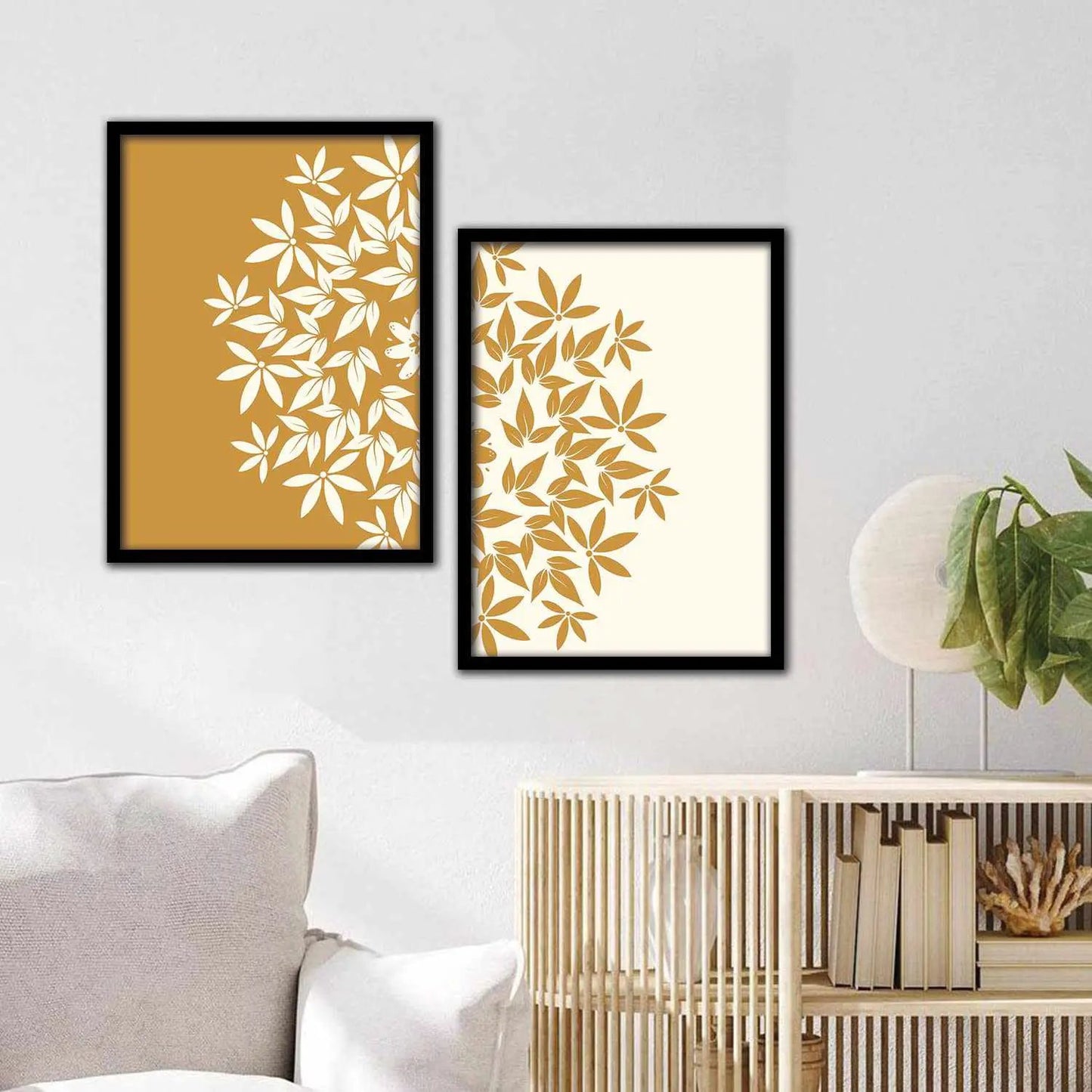 Yellow Mandala Marvels - Set of 2-Kotart