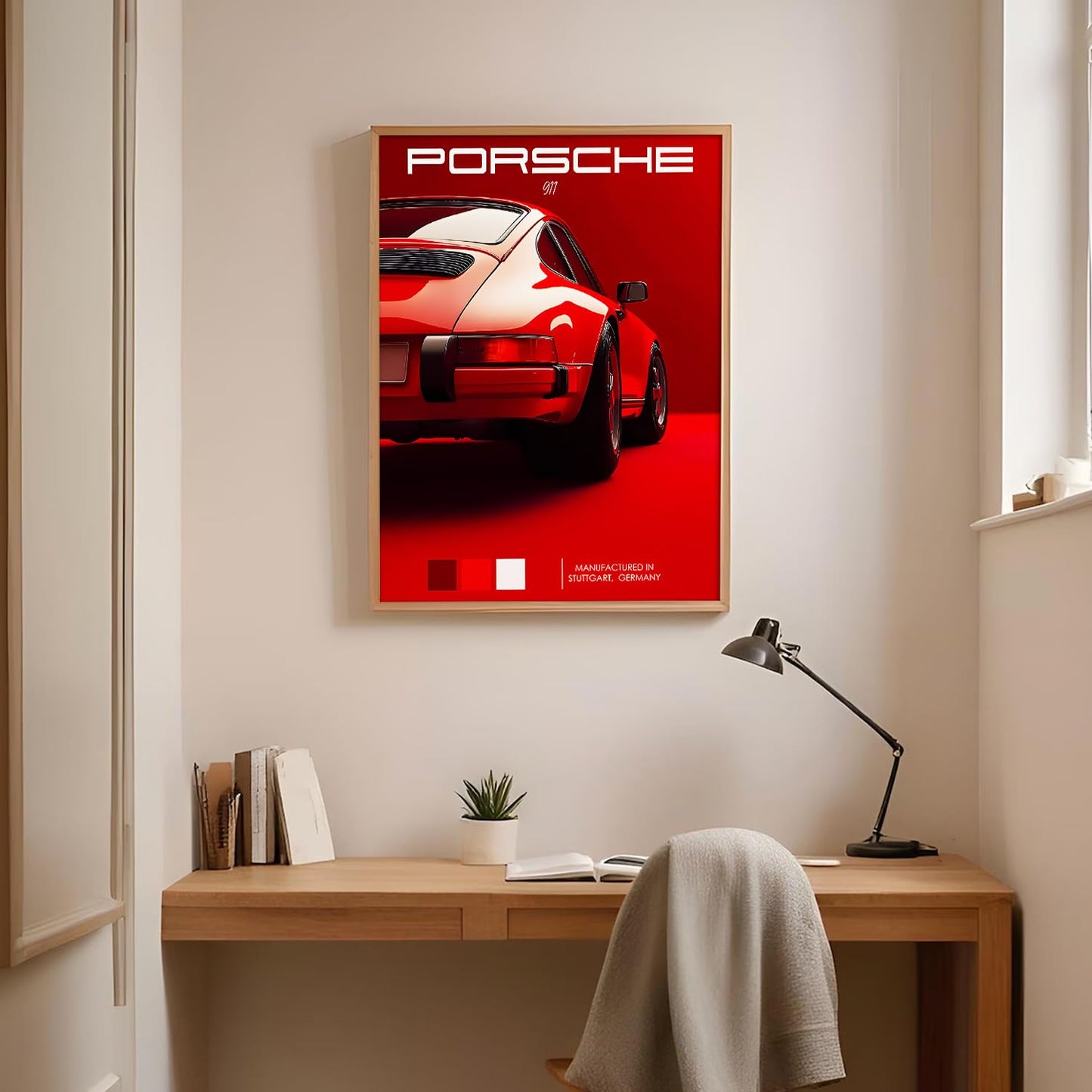 Big Porsche 911 gt Car Framed Posters Gift Items for Boys Room Wall Decoration Bedroom Living Room Studio | Car Poster Frame for Wall Décor Set Of 7 Size (10 x 13 inch,13 x17 inch)