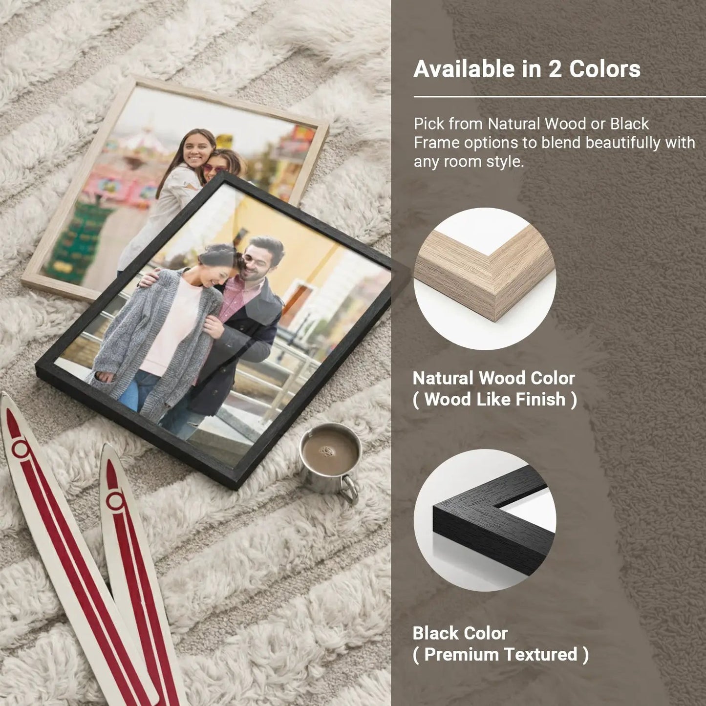Aesthetic Photo Frame for Wall Decoration | Wooden Frames for Bedroom Living Room | Certificate Frame | Photo Frame for Certificate A4 Size Set of 8